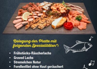 Fischplatte Gourmet für 10 Personen